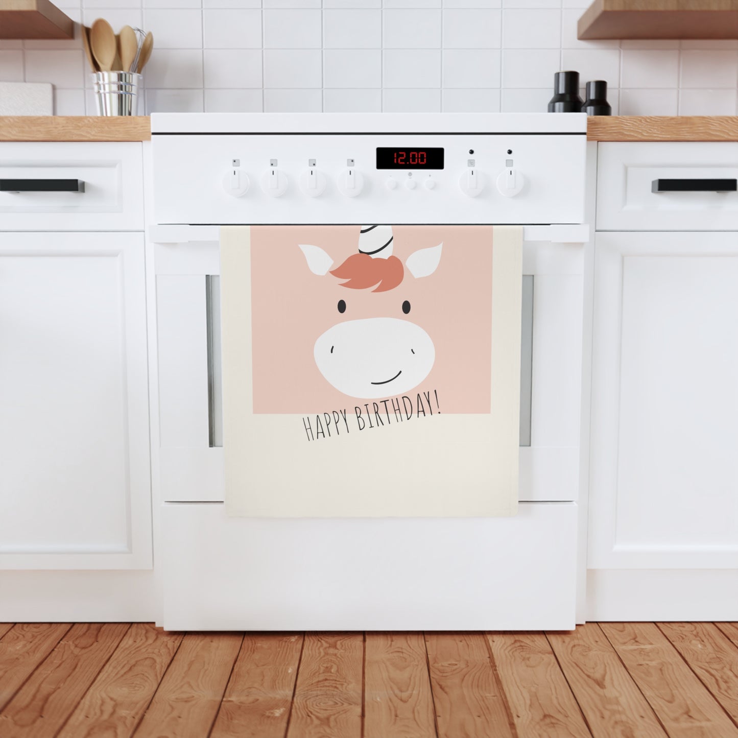 Cute unicorn kitchen tea towel gift for Christmas or Birthday, Be that unicorn
