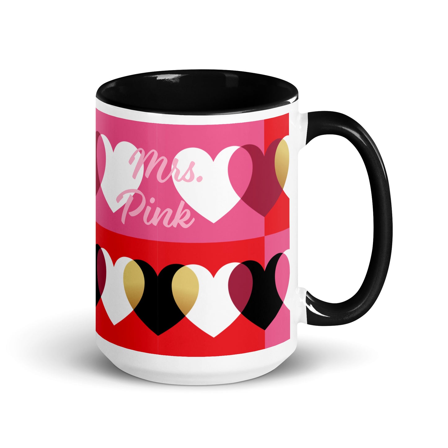 Love Mug set of 2, black and red, Mr. and Mrs, personalised